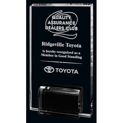 Marquis Rectangle Graphite & Optic Crystal Award (3.5" x 6.375")