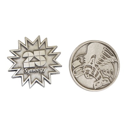 Solid Pewter Lapel Pin (0.5"), MADE IN CANADA