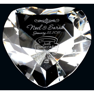 Heart Optic Crystal Paperweight