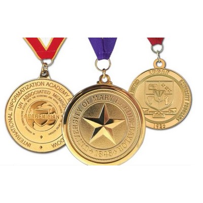 Custom Brass Die Struck Medal (1 1/2")