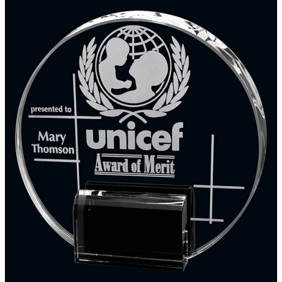Marquis Circle Graphite & Crystal Award (5.5" x 5.375")